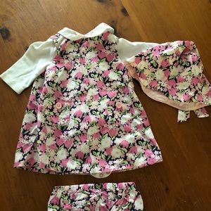 Infant jumper, onesie, hat and diaper cover